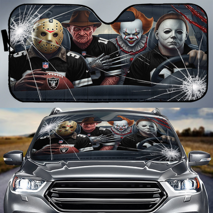 LVR x NFL Horror Car Sunshade For Fan DDT CTND
