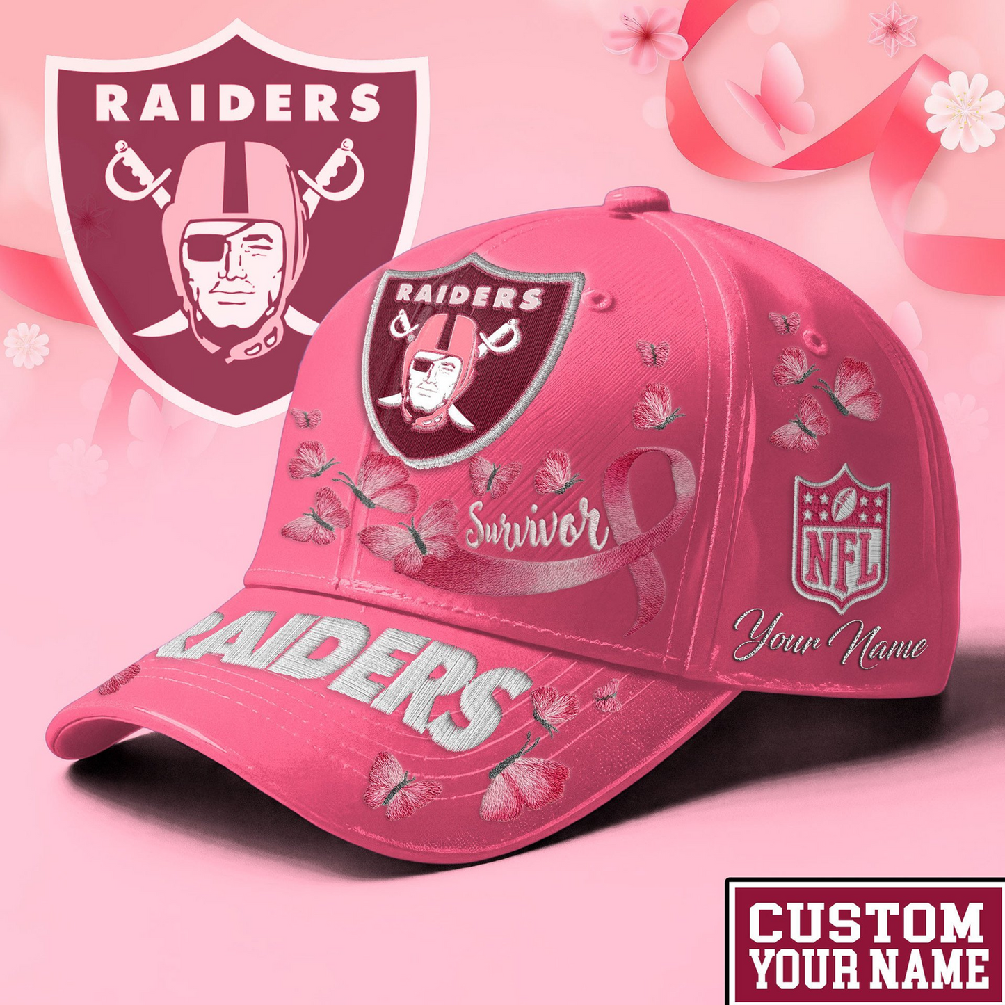 LVR x NFL Premium Classic Cap Breast Cancer Survivor