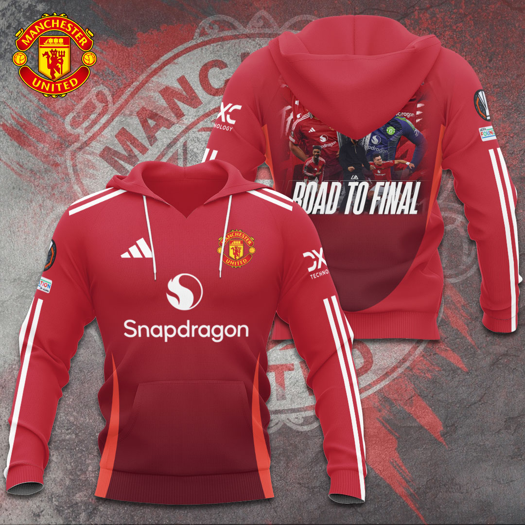 Manchester United F.C. UEFA Europa 2025 Hoodie TM NTA V2