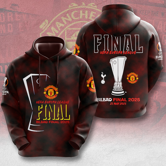 Manchester United F.C. UEFA Europa 2025 Hoodie TM NTA V4