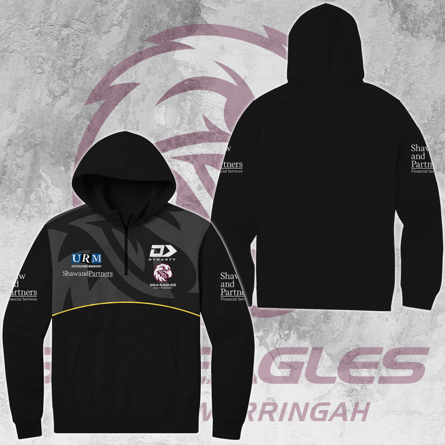 Manly Sea Eagles NRL Fear The Fortress Limited Edition Quarter Zip Hoodie TM V2
