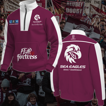 Manly Warringah Sea Eagles 1 NRL 2025 New Hoodie TM NTA V1