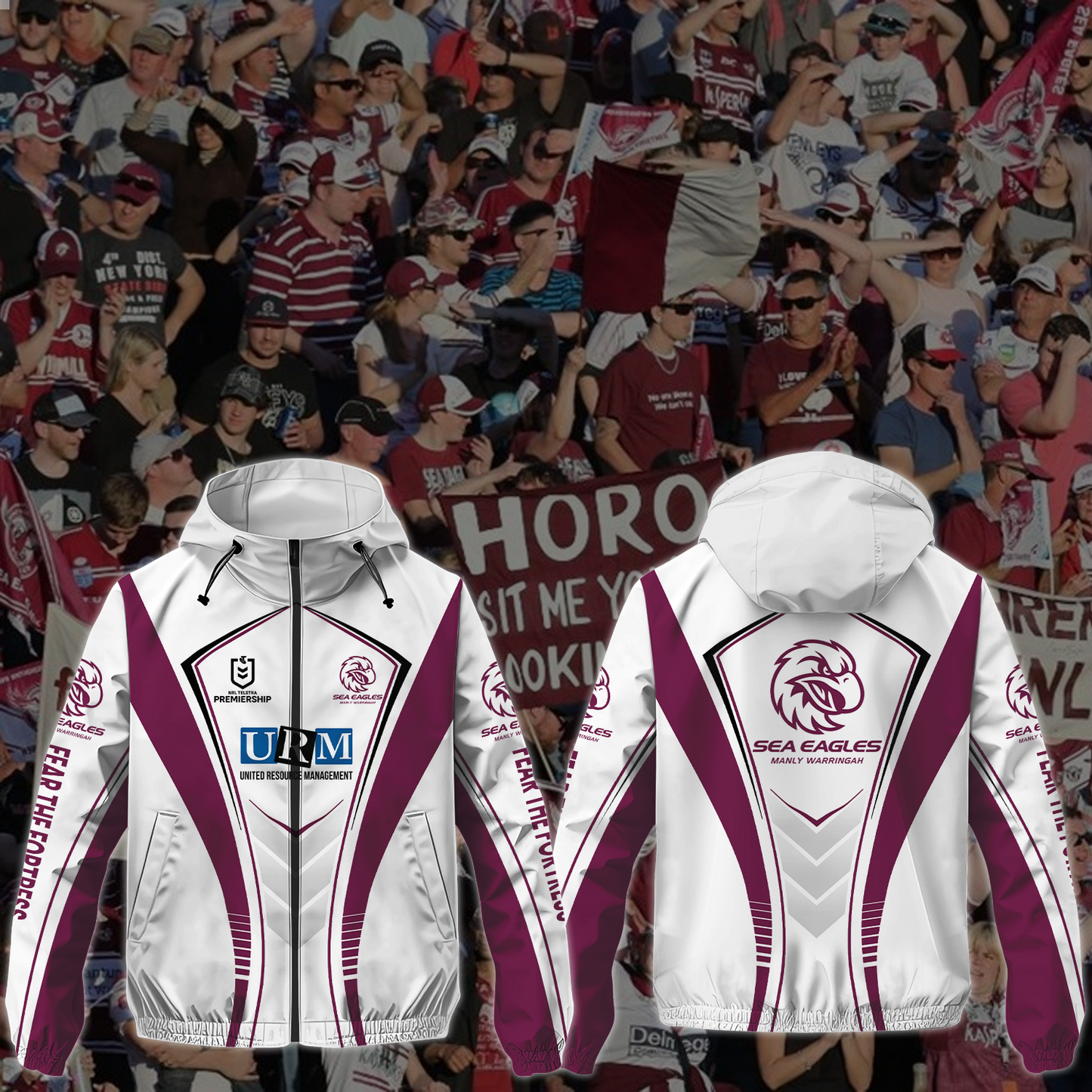 Manly Warringah Sea Eagles 1 NRL 2025 Windbreaker Jacket TM NTA V1