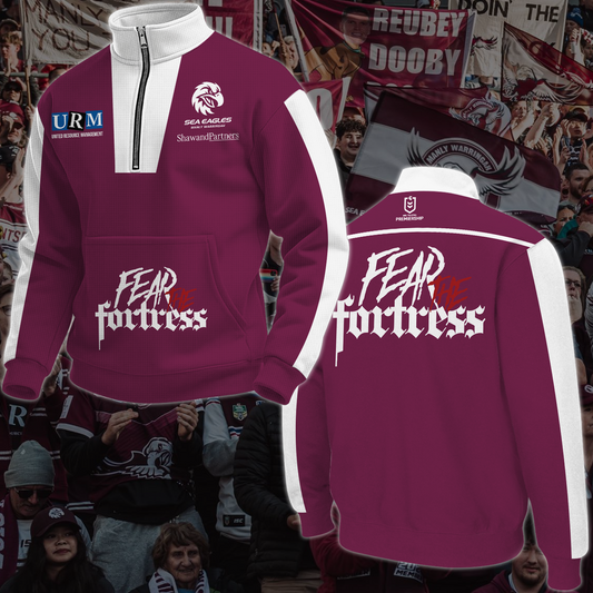 Manly Warringah Sea Eagles 2 NRL 2025 New Hoodie TM NTA V1
