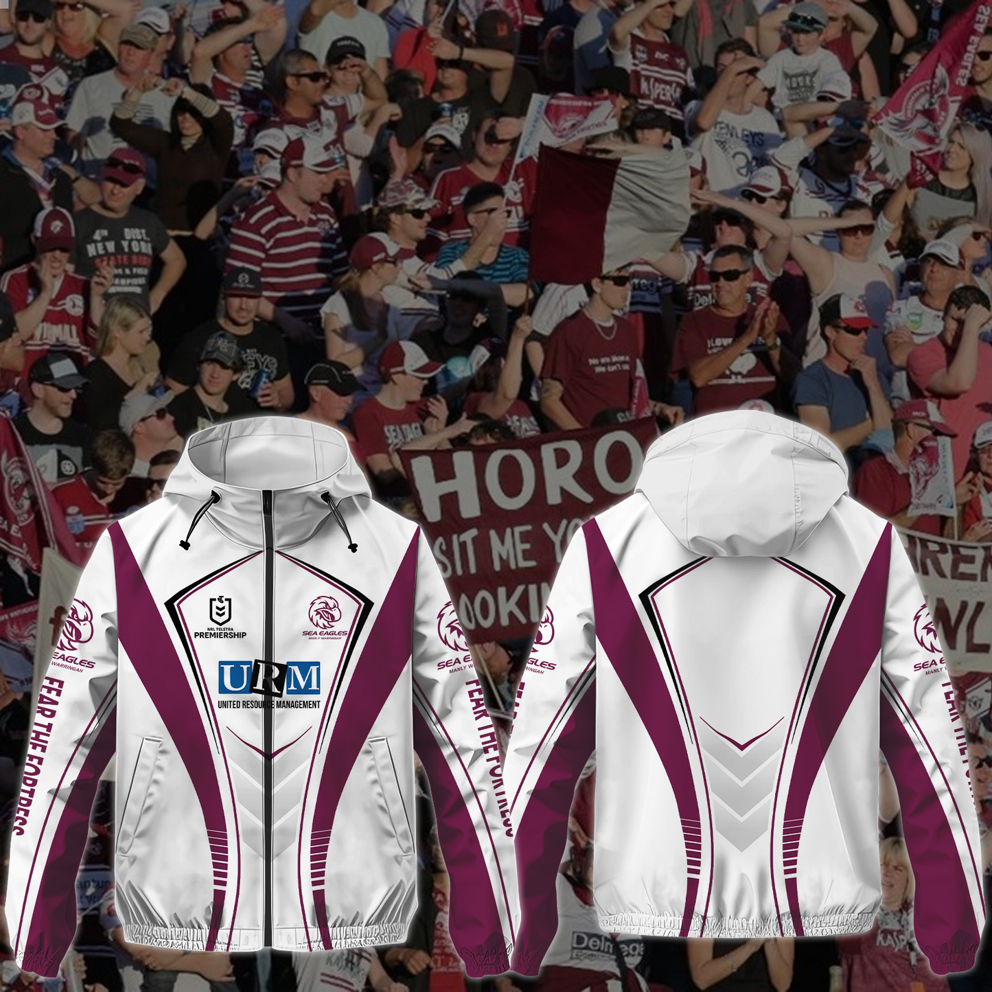 Manly Warringah Sea Eagles 2 NRL 2025 Windbreaker Jacket TM NTA V1