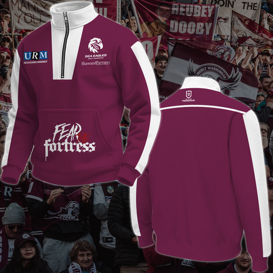 Manly Warringah Sea Eagles 3 NRL 2025 New Hoodie TM NTA V1