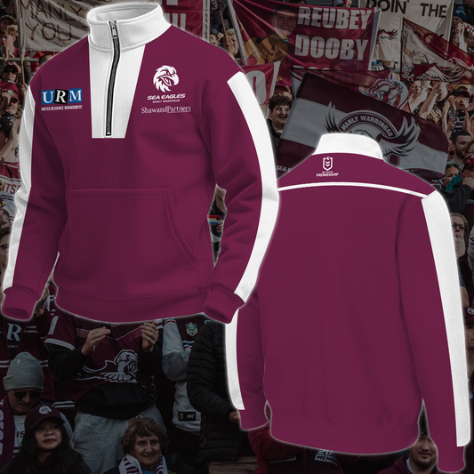 Manly Warringah Sea Eagles 4 NRL 2025 New Hoodie TM NTA V1
