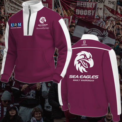Manly Warringah Sea Eagles 5 NRL 2025 New Hoodie TM NTA V1