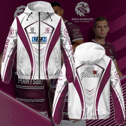 Manly Warringah Sea Eagles 5 NRL 2025 Windbreaker Jacket TM NTA V2