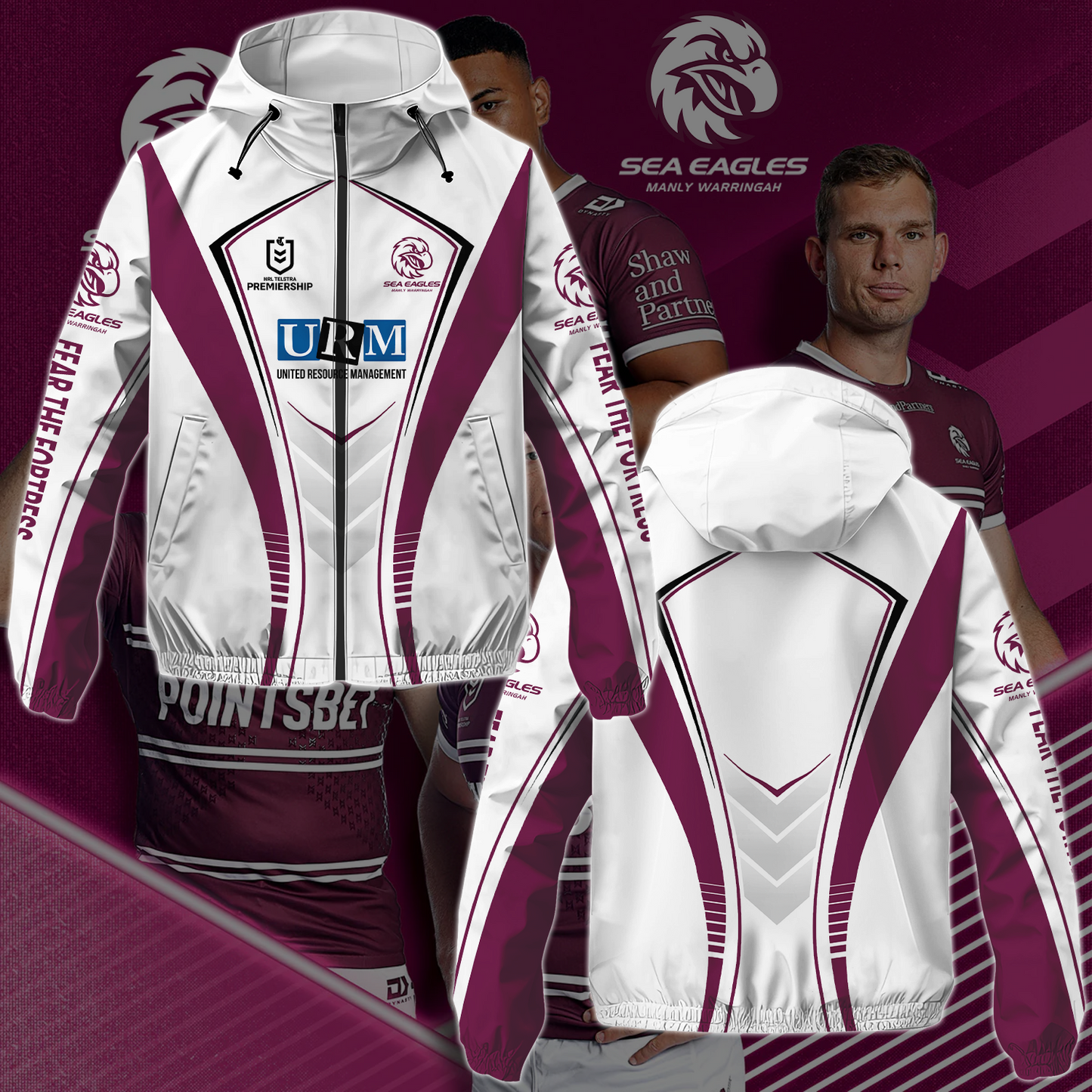 Manly Warringah Sea Eagles 6 NRL 2025 Windbreaker Jacket TM NTA V2