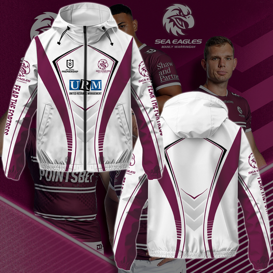 Manly Warringah Sea Eagles 6 NRL 2025 Windbreaker Jacket TM NTA V2