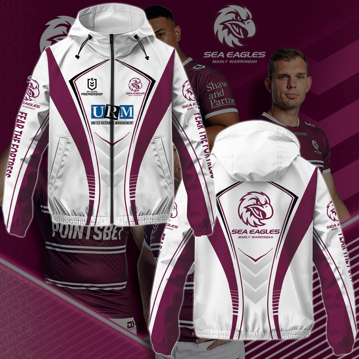 Manly Warringah Sea Eagles 7 NRL 2025 Windbreaker Jacket TM NTA V2