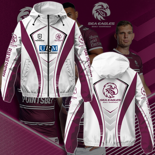 Manly Warringah Sea Eagles 7 NRL 2025 Windbreaker Jacket TM NTA V2