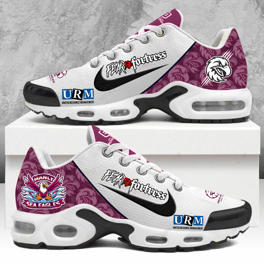 Manly Warringah Sea Eagles NRL 2025 Fear The Fortress Limited Edition Air Max Shoe Plus TM NTA V219