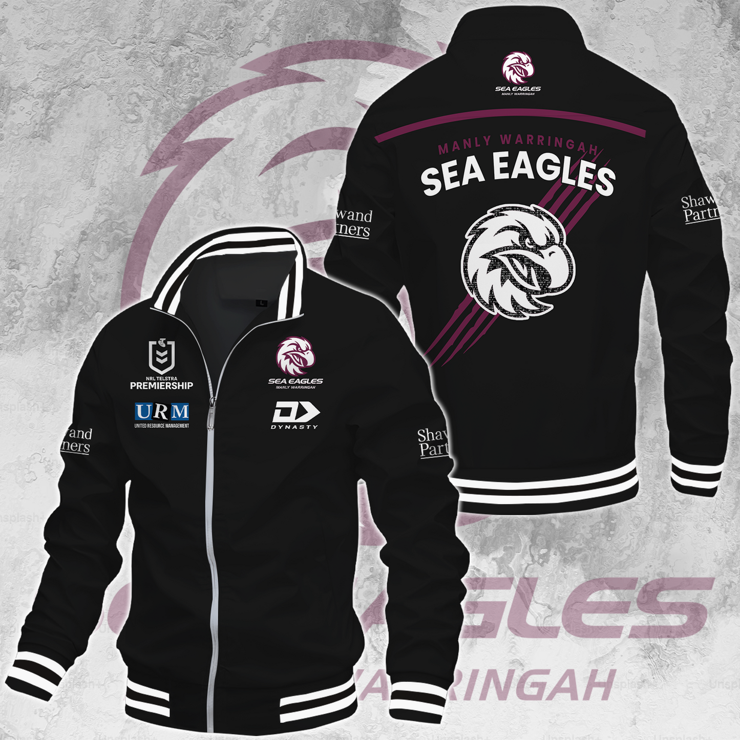 Manly Warringah Sea Eagles NRL 2025 Fear The Fortress Limited Edition Casual Jacket TM NTA V197