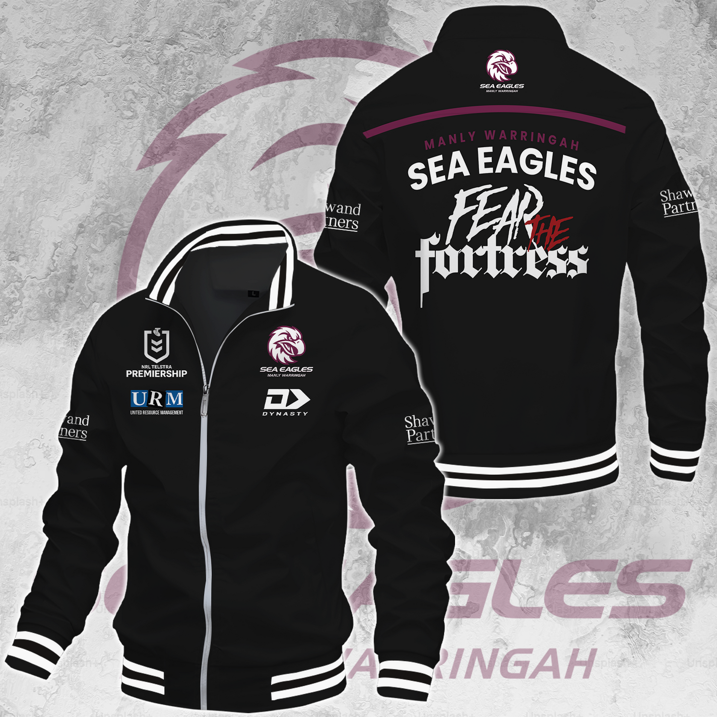 Manly Warringah Sea Eagles NRL 2025 Fear The Fortress Limited Edition Casual Jacket TM NTA V201