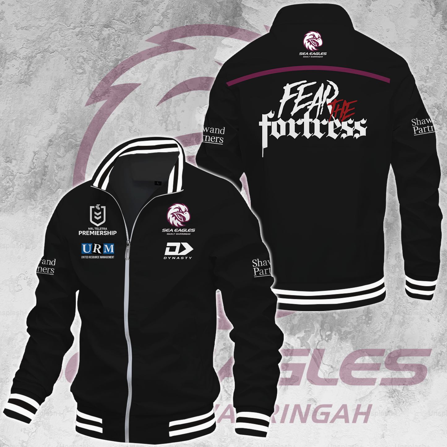Manly Warringah Sea Eagles NRL 2025 Fear The Fortress Limited Edition Casual Jacket TM NTA V202