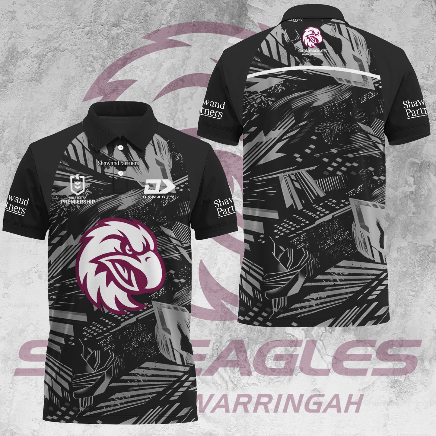 Manly Warringah Sea Eagles NRL 2025 Fear The Fortress Limited Edition Polo Shirt TM V3