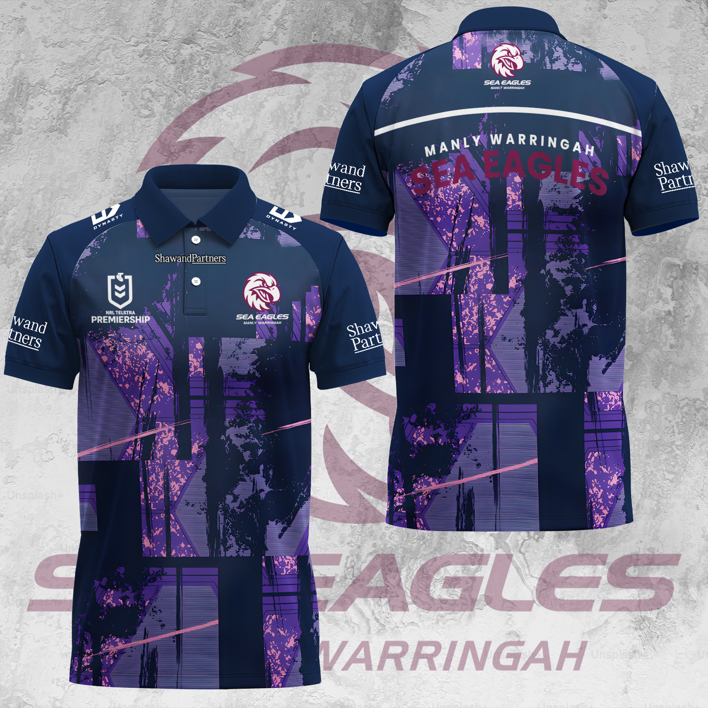 Manly Warringah Sea Eagles NRL 2025 Fear The Fortress Limited Edition Polo Shirt TM V3