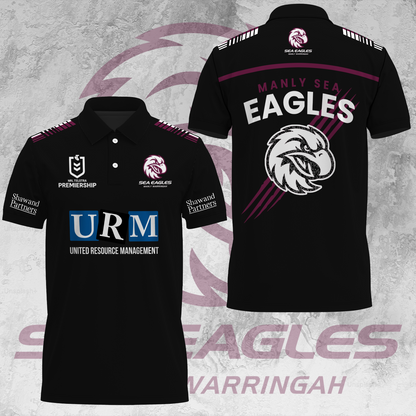 Manly Warringah Sea Eagles NRL 2025 Fear The Fortress Limited Edition Polo Shirt TM NTA V30