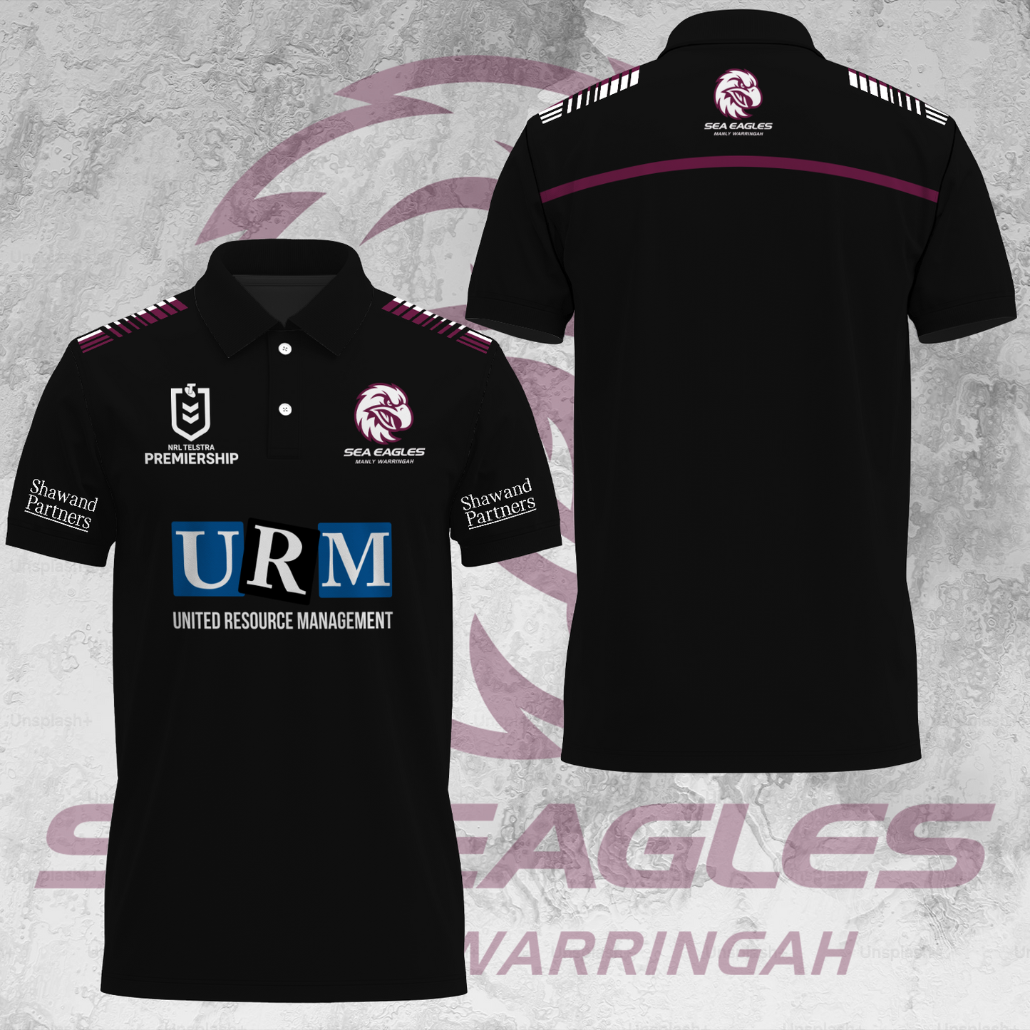 Manly Warringah Sea Eagles NRL 2025 Fear The Fortress Limited Edition Polo Shirt TM NTA V34