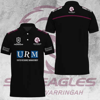 Manly Warringah Sea Eagles NRL 2025 Fear The Fortress Limited Edition Polo Shirt TM NTA V34
