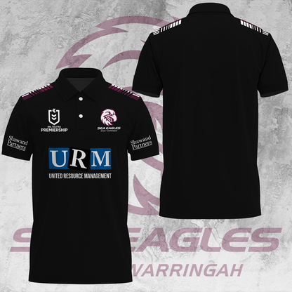 Manly Warringah Sea Eagles NRL 2025 Fear The Fortress Limited Edition Polo Shirt TM V35 NTA