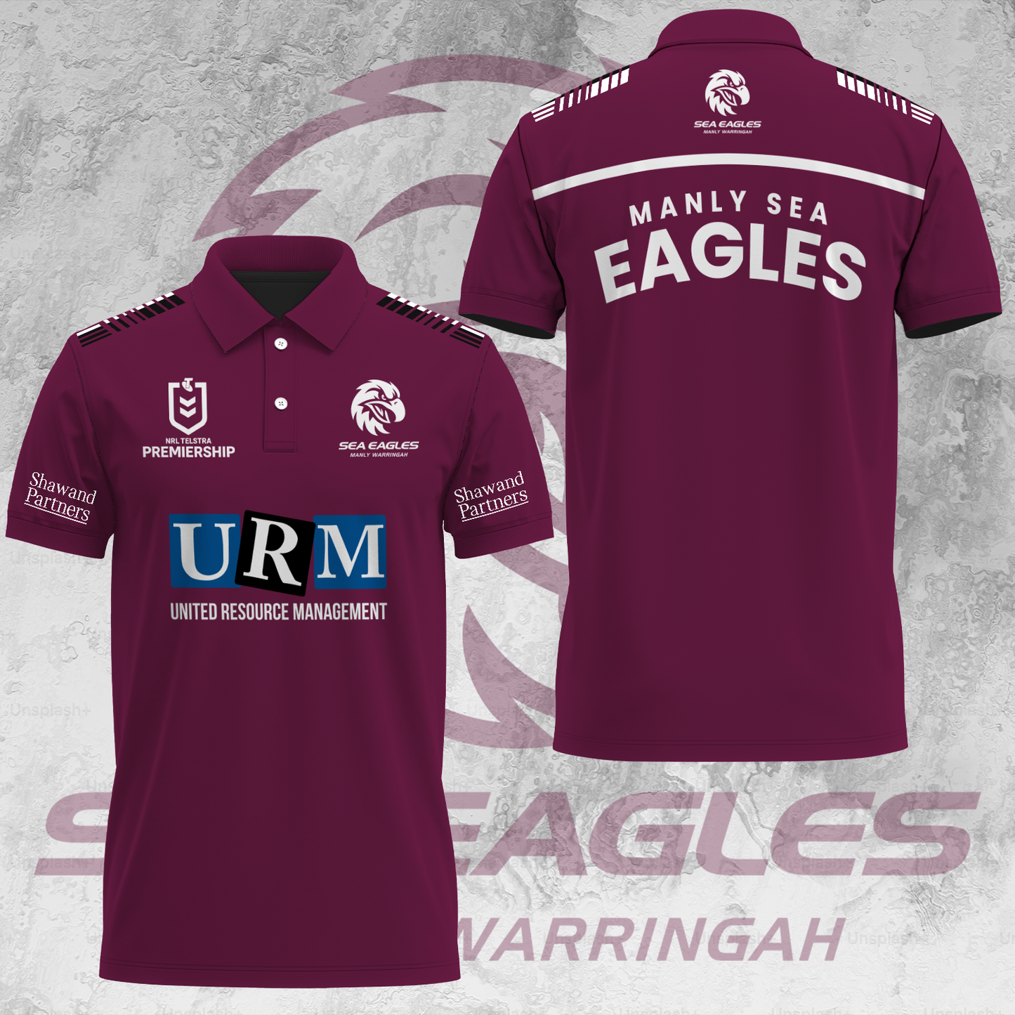 Manly Warringah Sea Eagles NRL 2025 Fear The Fortress Limited Edition Polo Shirt TM NTA V38