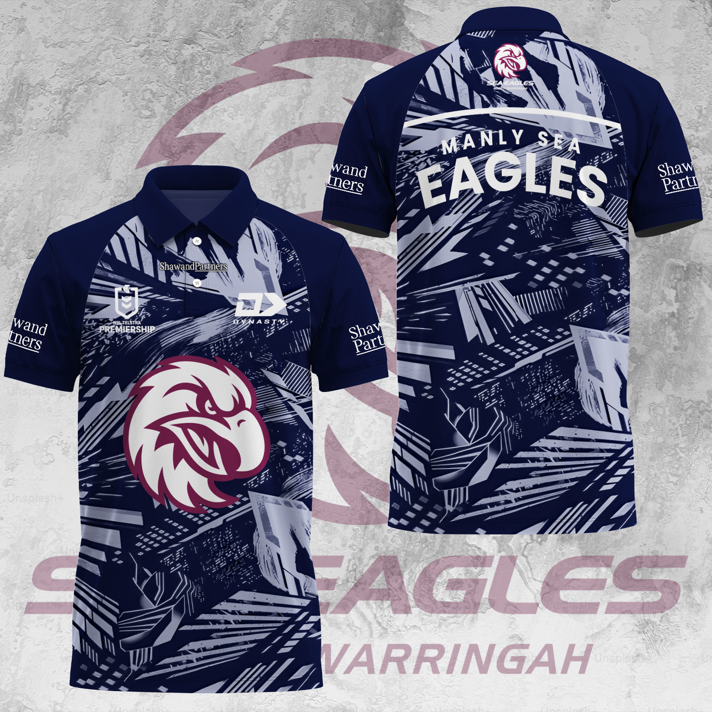 Manly Warringah Sea Eagles NRL 2025 Fear The Fortress Limited Edition Polo Shirt TM V8
