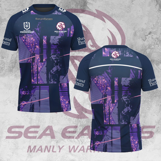 Manly Warringah Sea Eagles NRL 2025 Fear The Fortress Limited Edition T-Shirt TM V5
