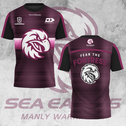 Manly Warringah Sea Eagles NRL 2025 Fear The Fortress Limited Edition T-Shirt TM V1