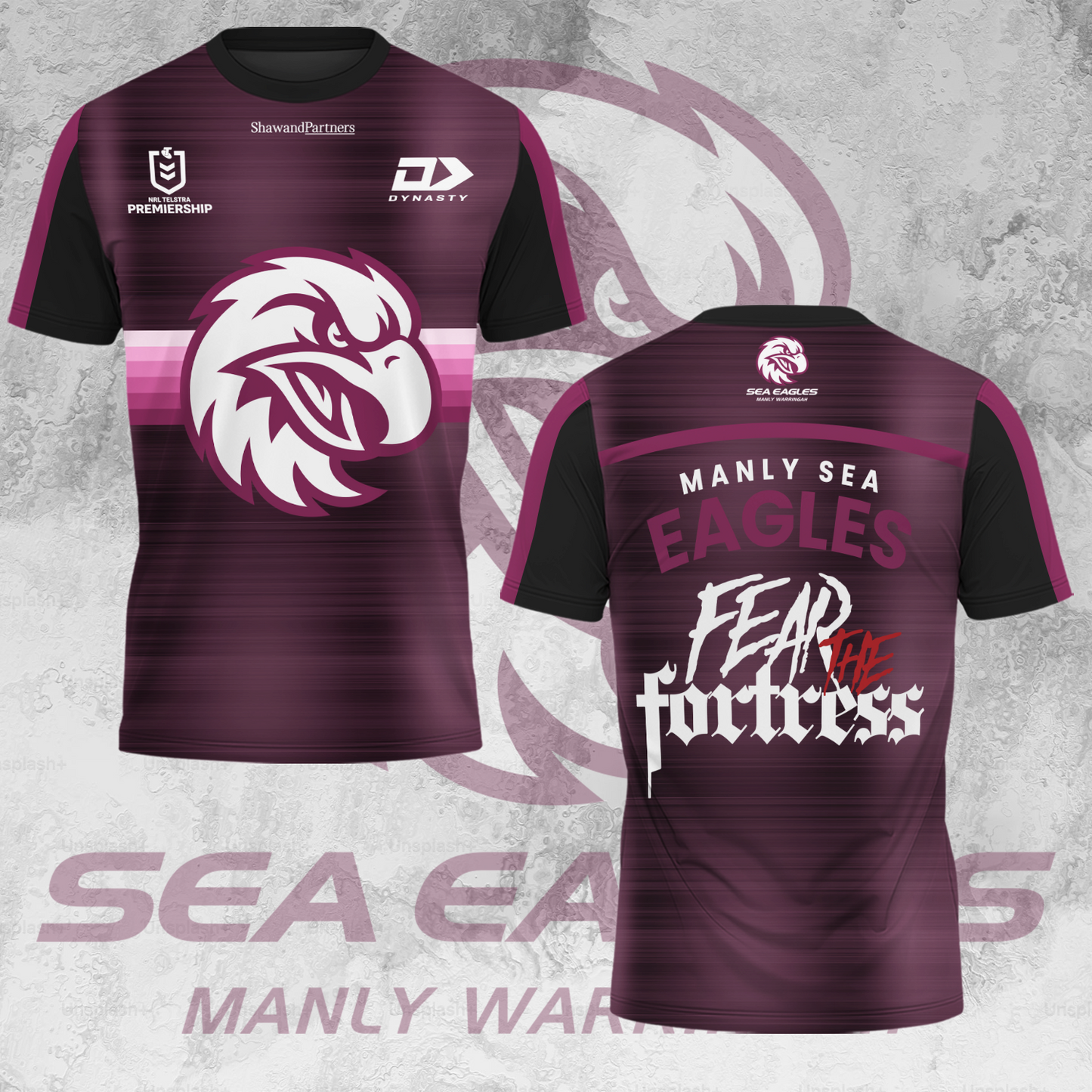 Manly Warringah Sea Eagles NRL 2025 Fear The Fortress Limited Edition T-Shirt TM V5