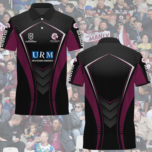 Manly Warringah Sea Eagles NRL 2025 Polo Shirt TM NTA V1