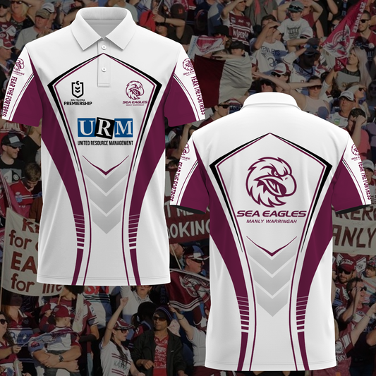 Manly Warringah Sea Eagles NRL 2025 Polo Shirt TM NTA V1
