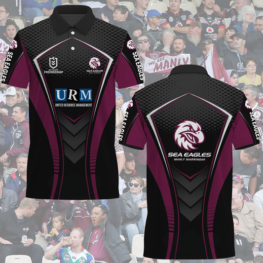 Manly Warringah Sea Eagles NRL 2025 Polo Shirt TM NTA V2
