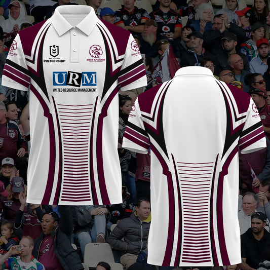Manly Warringah Sea Eagles NRL 2025 Polo Shirt TM NTA V4