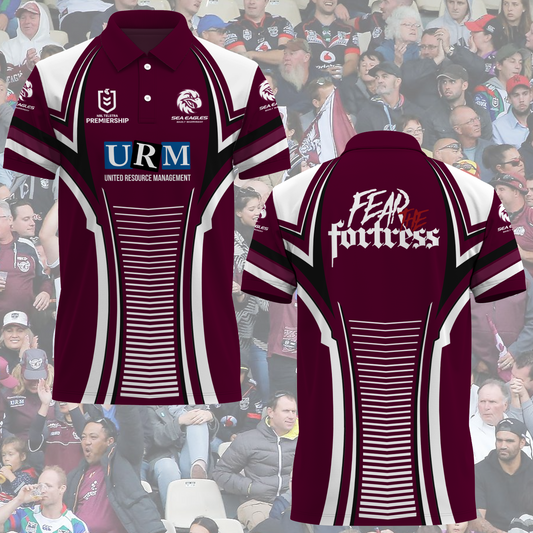 Manly Warringah Sea Eagles NRL 2025 Polo Shirt TM NTA V6