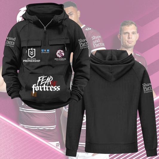 Manly Warringah Sea Eagles NRL 2025 Quarter Zip Hoodie TM NTA V7