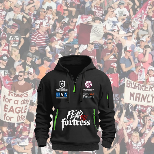 Manly Warringah Sea Eagles NRL 2025 Zipper Hoodie TM NTA V2