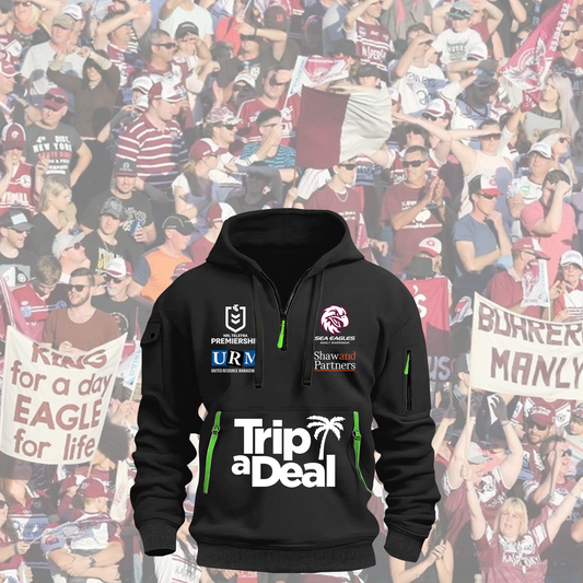 Manly Warringah Sea Eagles NRL 2025 Zipper Hoodie TM NTA V3
