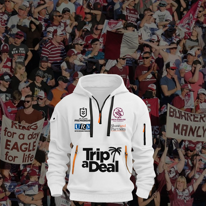 Manly Warringah Sea Eagles NRL 2025 Zipper Hoodie TM NTA V4