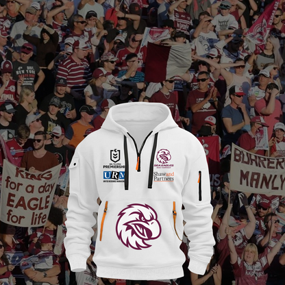Manly Warringah Sea Eagles NRL 2025 Zipper Hoodie TM NTA V6