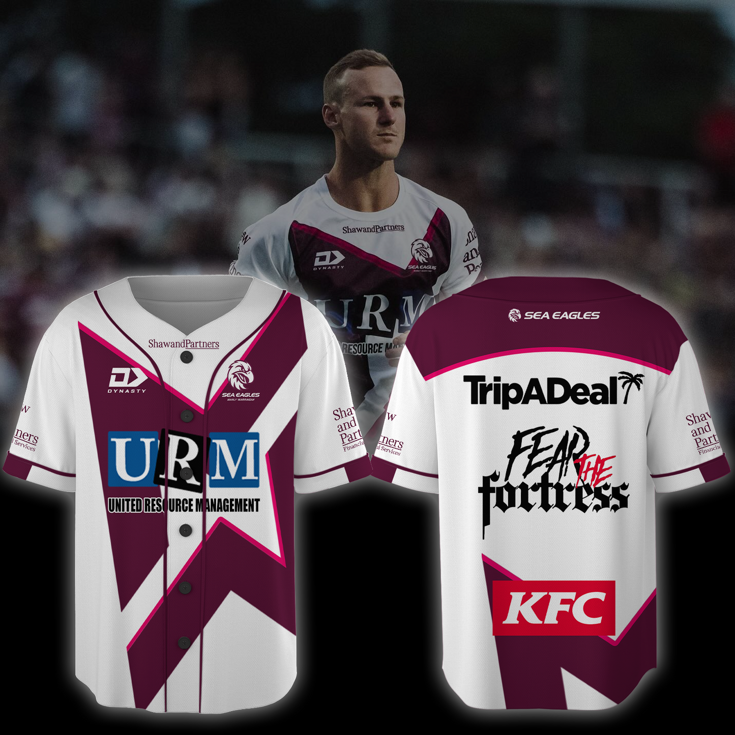 Manly Warringah Sea Eagles NRL Fear The Fortress Limited Edition BB Jersey TM V3