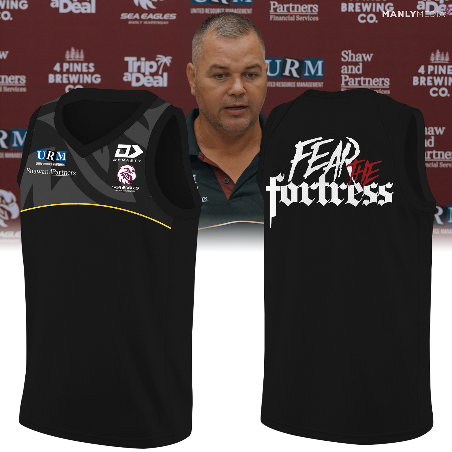 Manly Warringah Sea Eagles NRL Fear The Fortress Limited Edition BK Jersey TM V1