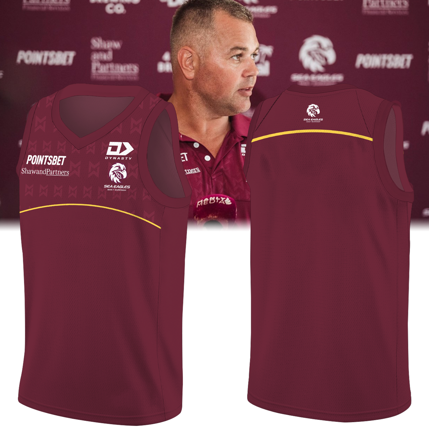 Manly Warringah Sea Eagles NRL Fear The Fortress Limited Edition BK Jersey TM V8