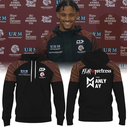 Manly Warringah Sea Eagles NRL Fear The Fortress Limited Edition Hoodie TM V1