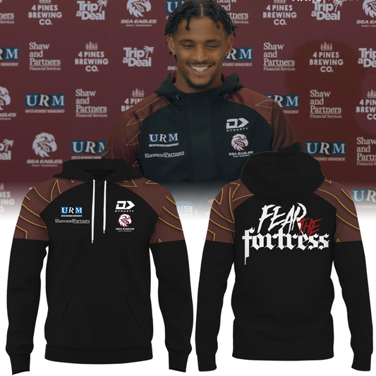 Manly Warringah Sea Eagles NRL Fear The Fortress Limited Edition Hoodie TM V2