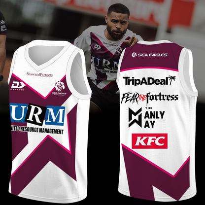 Manly Warringah Sea Eagles NRL Fear The Fortress Limited Edition Jersey TM V1