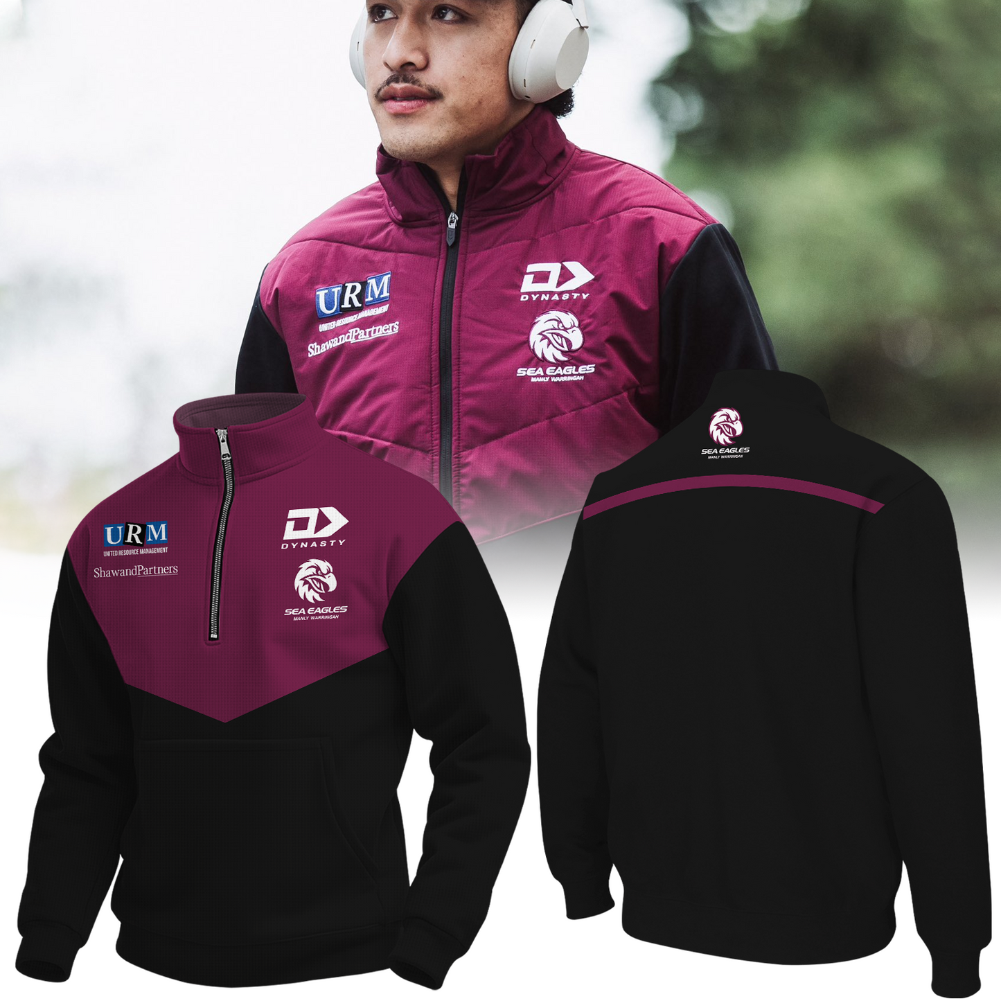Manly Warringah Sea Eagles NRL Fear The Fortress New Hoodie 2025 TM V4