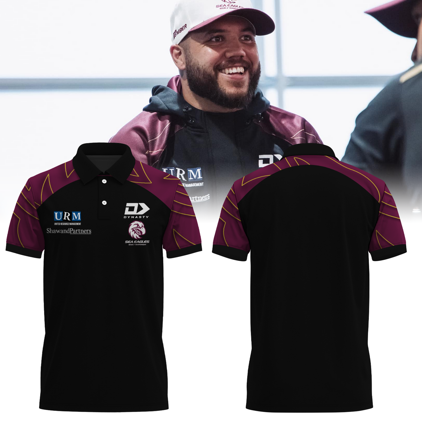 Manly Warringah Sea Eagles NRL Fear The Fortress Limited Edition Polo Shirt TM V10